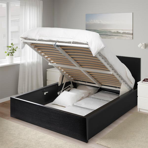 malm storage bed from ikea